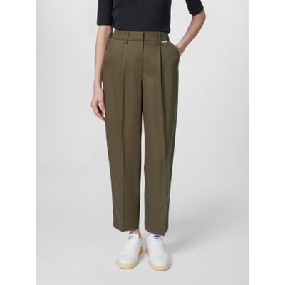 manufactum Damen-Bundfaltenhose Oliv Begrenzte Freigabe