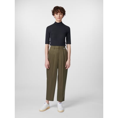 manufactum Damen-Bundfaltenhose Oliv Begrenzte Freigabe