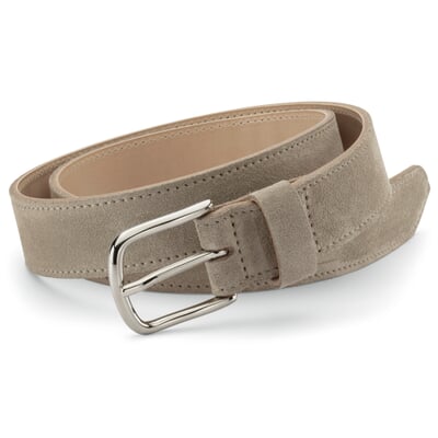 manufactum Damengürtel Veloursleder Beige