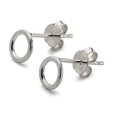 manufactum Ohrstecker Satin-Circle Silber