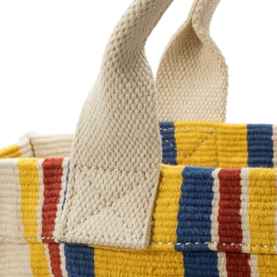 manufactum Damen-Handtasche N° 45 gestreift natur-gelb Verkauf