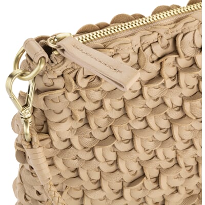 manufactum Damen-Handtasche strukturiert champagner Flash Sale