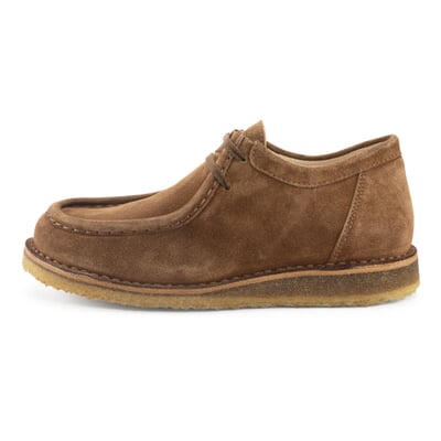 manufactum Damen-Halbschuh Velours Braun Preisnachlass