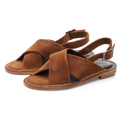 manufactum Damen-Rauledersandale Cognac Cyber Monday