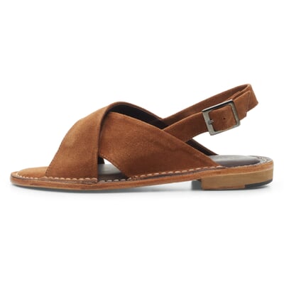 manufactum Damen-Rauledersandale Cognac Cyber Monday