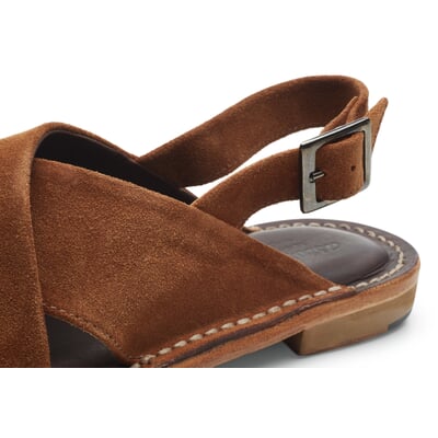 manufactum Damen-Rauledersandale Cognac Cyber Monday