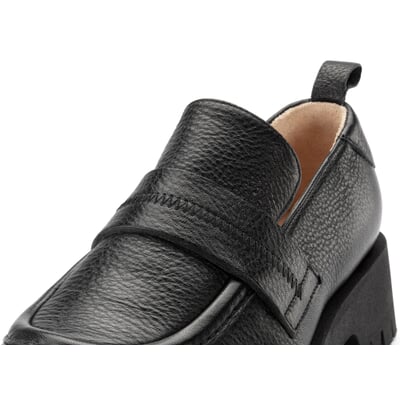 manufactum Damenloafer Leder Schwarz Muttertagsangebot