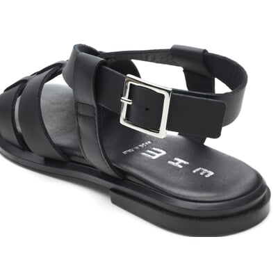 manufactum Damen-Ledersandale Schwarz Neueste Mode