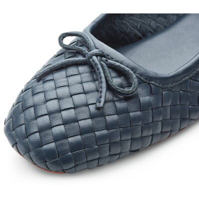 manufactum Damen-Ballerina geflochten Dunkelblau Tägliche Deals