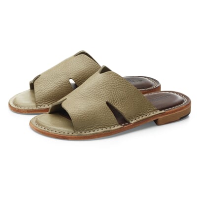 manufactum Damen-Lederpantolette Salbeigrün Wochenangebot