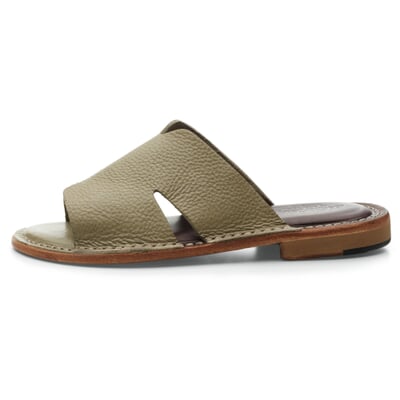 manufactum Damen-Lederpantolette Salbeigrün Wochenangebot