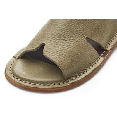 manufactum Damen-Lederpantolette Salbeigrün Wochenangebot