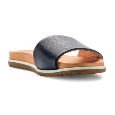 manufactum Damen-Lederpantolette Dunkelblau Neueste Stile
