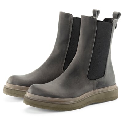 manufactum Damen-Lederboot Grau Letzter Tag
