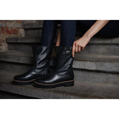 manufactum Damenhalbstiefel Rindleder gefüttert Schwarz Bis zu 65% Rabatt