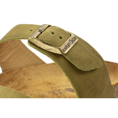 manufactum Damen-Lederpantolette Oliv Discount Store für neue Produkte