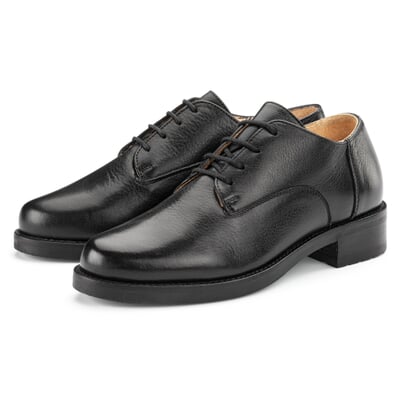 manufactum Damen-Schnürhalbschuh Schwarz Nur noch ein Tag übrig