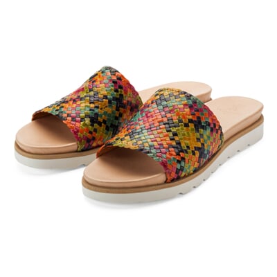 manufactum Damen-Flechtpantolette Multicolor