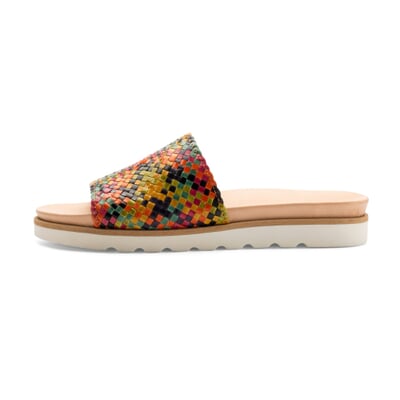 manufactum Damen-Flechtpantolette Multicolor 50% Rabatt mit kostenlosem Versand