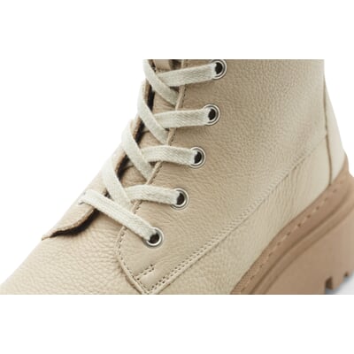 manufactum Damen-Schnürstiefelette Beige Clearance-Verkauf