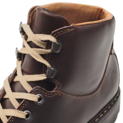 manufactum Damen-Schnürschuh Rindleder Dunkelbraun Kostenloser Versand international