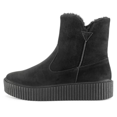 manufactum Damen-Nubukboot gefüttert Schwarz Fabrikladen