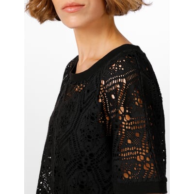 manufactum Damenshirt Lochmuster Schwarz Angebote