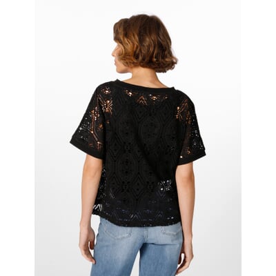 manufactum Damenshirt Lochmuster Schwarz Angebote