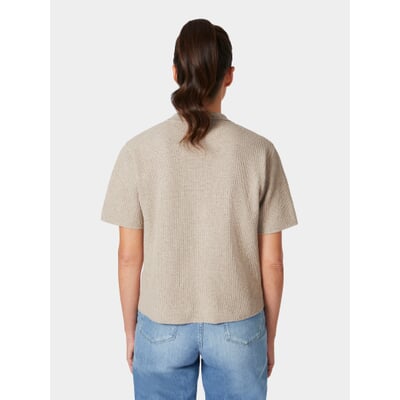 manufactum Damen-Strickpolo geknöpft Natur im Angebot