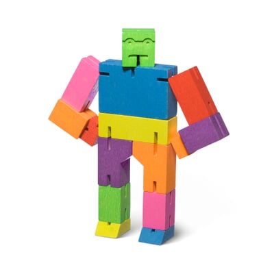 manufactum Holzfigur Cubebot Bunt