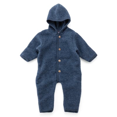 manufactum Kinder-Overall Schurwollfleece Blaumelange Muttertagsangebot