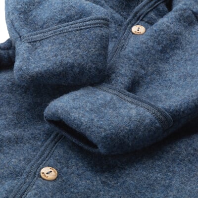 manufactum Kinder-Overall Schurwollfleece Blaumelange Muttertagsangebot