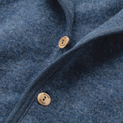 manufactum Kinder-Overall Schurwollfleece Blaumelange Muttertagsangebot