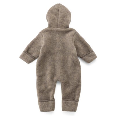 manufactum Kinder-Overall Schurwollfleece Braunmelange Vatertagsangebot