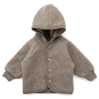 manufactum Kinder-Jacke Schurwollfleece Braunmelange