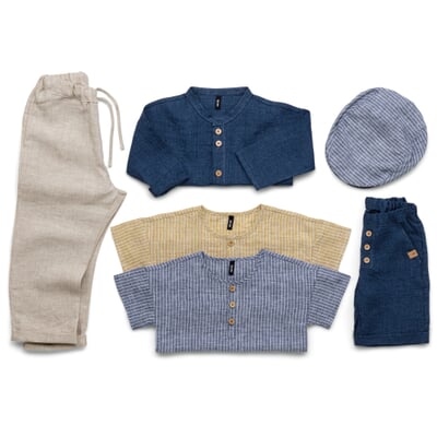 manufactum Kinder-Hemd Leinen Denimblau Exklusive Angebote