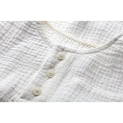 manufactum Kinder-Henley-Shirt Musselin Weiß Bestseller
