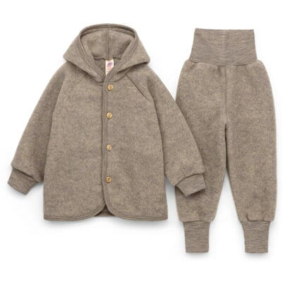 manufactum Kinder-Schlupfhose Schurwollfleece Braunmelange Saisonale Angebote
