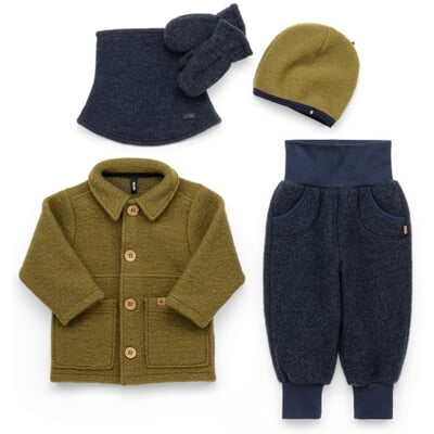 manufactum Kinder-Hemdjacke Wollwalk Gelbgrün Zeitbegrenzte Promotion