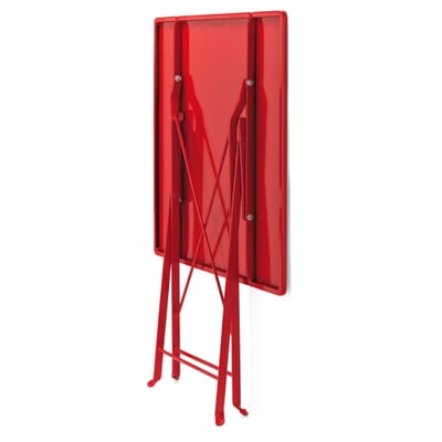 manufactum Balkonklapptisch Stahl quadratisch Rot Sonderangebot der Fabrik