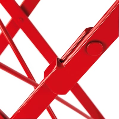 manufactum Balkonklapptisch Stahl quadratisch Rot Sonderangebot der Fabrik