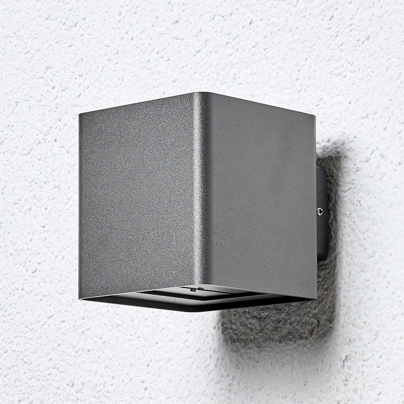 lampenwelt Lucande LED-Außenwandleuchte Aaron anthrazit IP54 up/down Große Rabatte