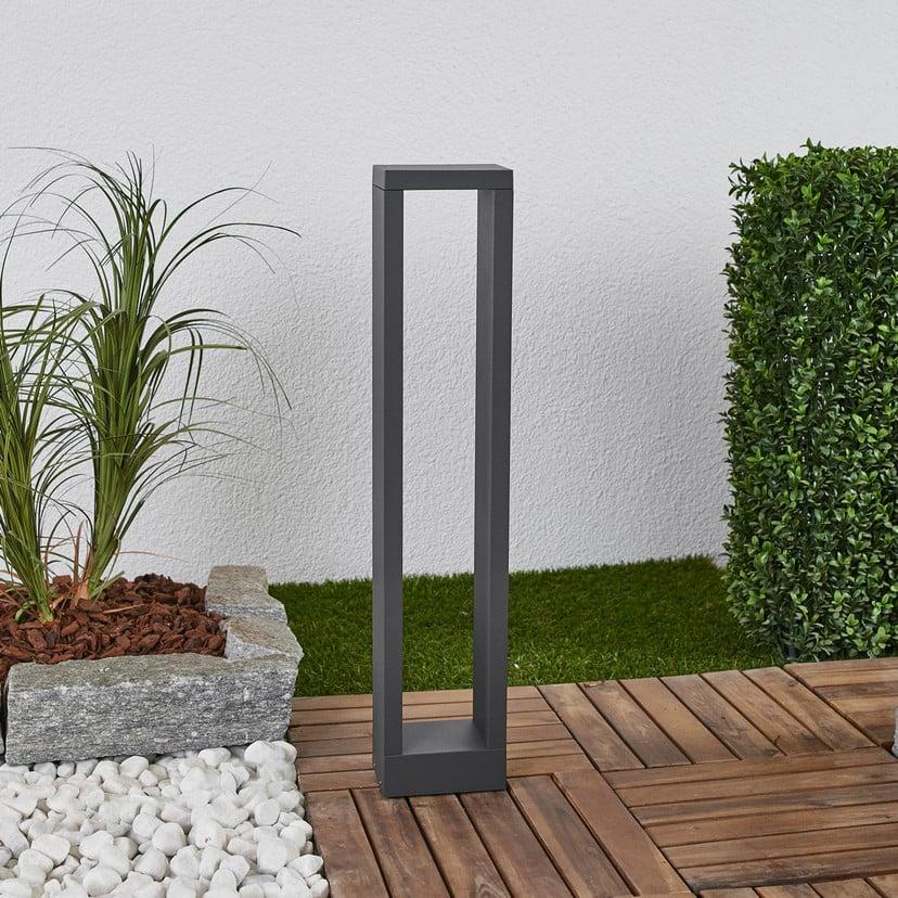 lampenwelt Lucande LED-Wegelampe Jupp 60 cm grafitgrau Metall IP54 Bestseller