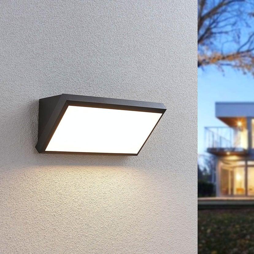 lampenwelt Lindby LED-Außenwandleuchte Abby Sensor IP65 dunkelgrau Saisonale Angebote