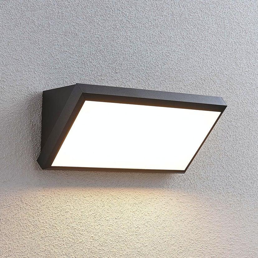 lampenwelt Lindby LED-Außenwandleuchte Abby Sensor IP65 dunkelgrau Saisonale Angebote