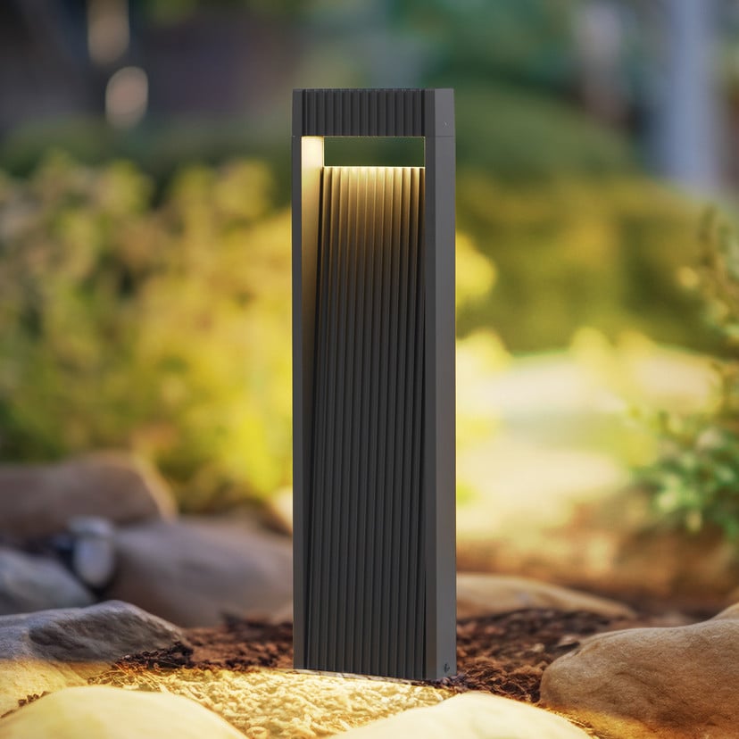lampenwelt Lucande LED-Wegeleuchte Tavion 60 cm anthrazit IP65