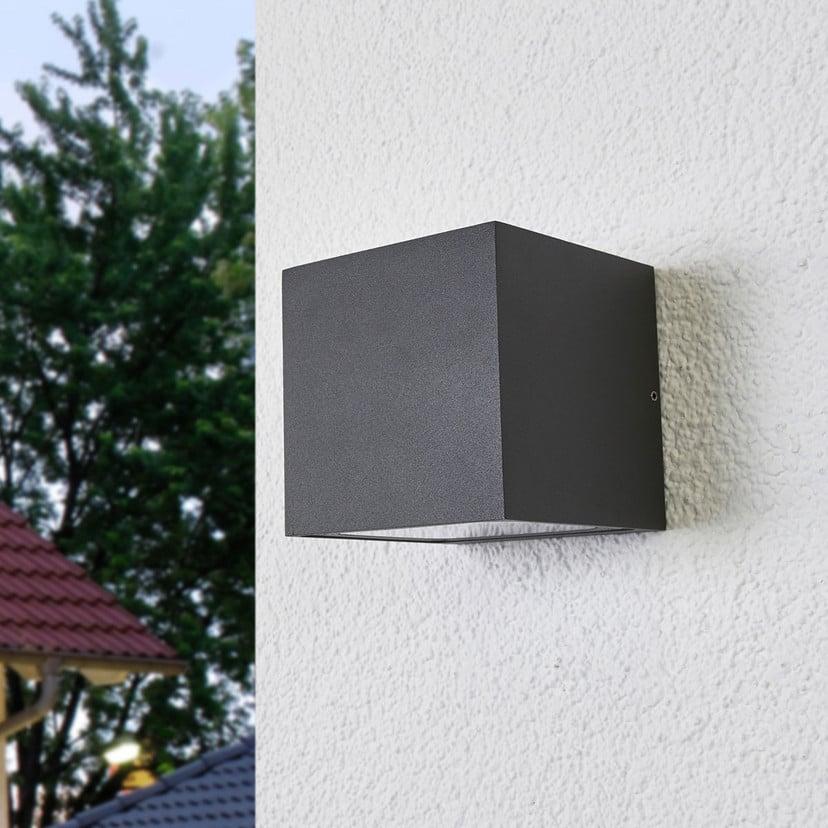 lampenwelt Lucande LED-Außenwandleuchte Merjem 12 cm down IP54 Begrenzte Freigabe