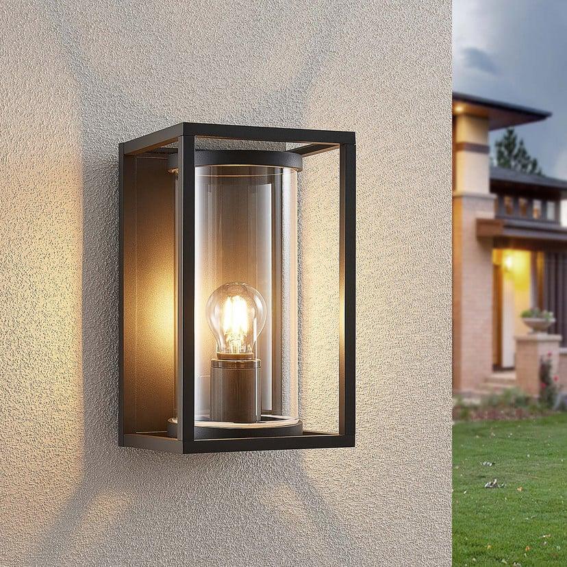 lampenwelt Lucande Außenwandleuchte Brienne 30 cm anthrazit Metall Letzter Tag
