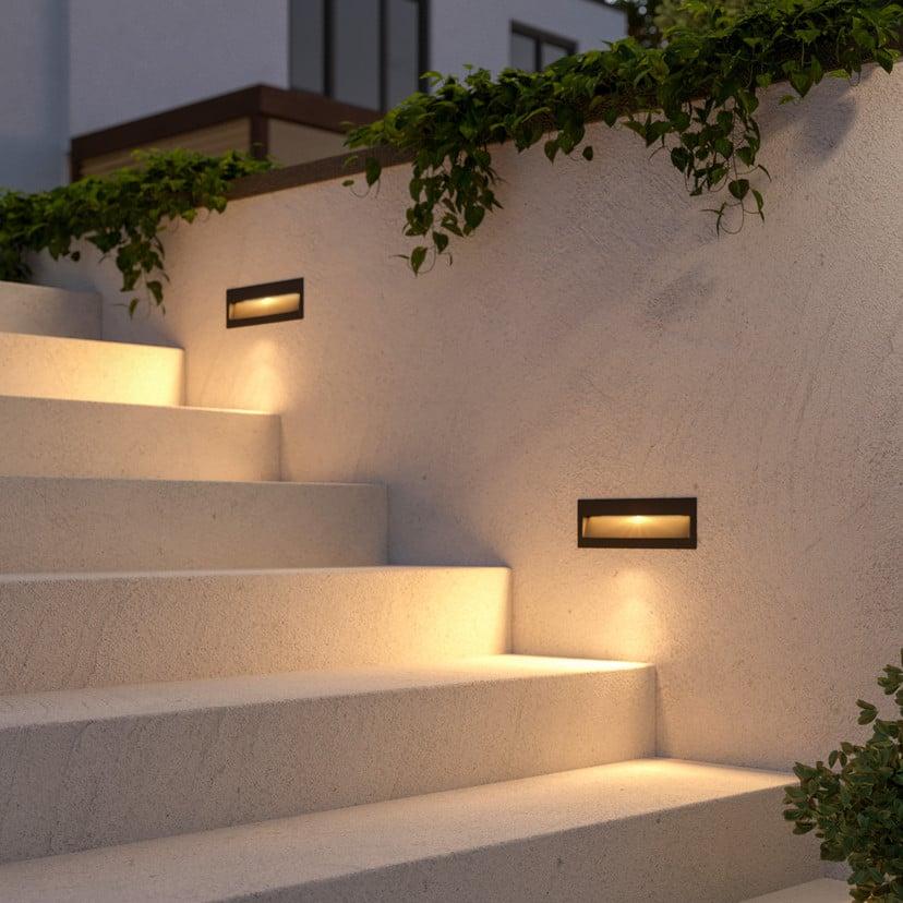 lampenwelt Lucande LED-Wandeinbauleuchte Loya 23 x 8 cm grau IP54 Bis zu 50% Rabatt