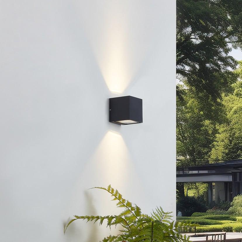 lampenwelt Lucande LED-Außenwandleuchte Merjem 10 cm up/down IP54 Bis zu 60% Rabatt